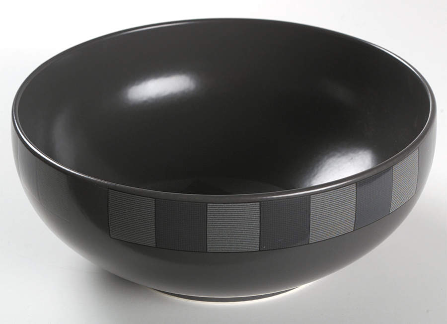 Checkmate Charcoal 8" Round Vegetable Bowl by Mikasa-1