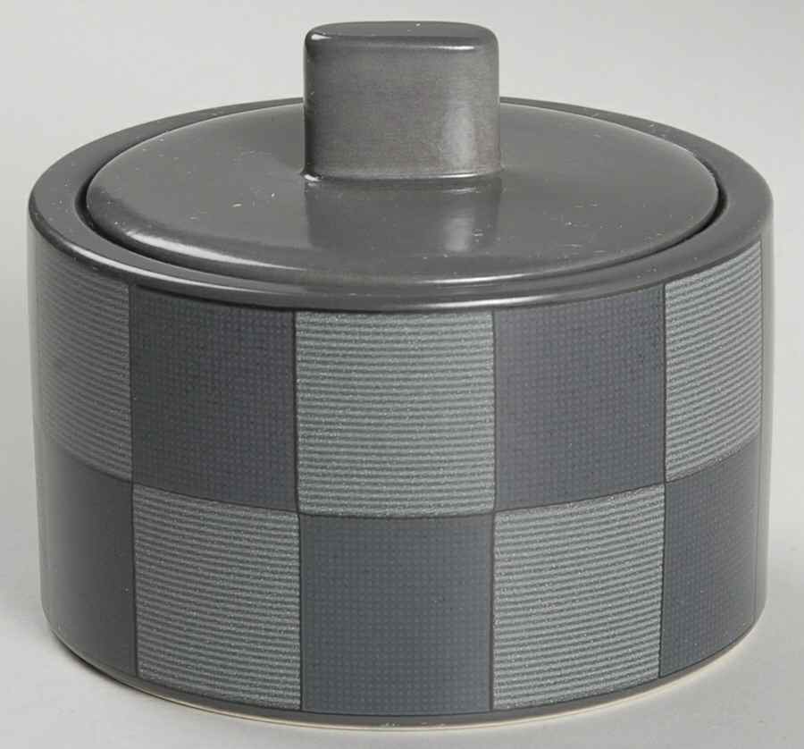 Checkmate Charcoal Sugar Bowl & Lid by Mikasa-1