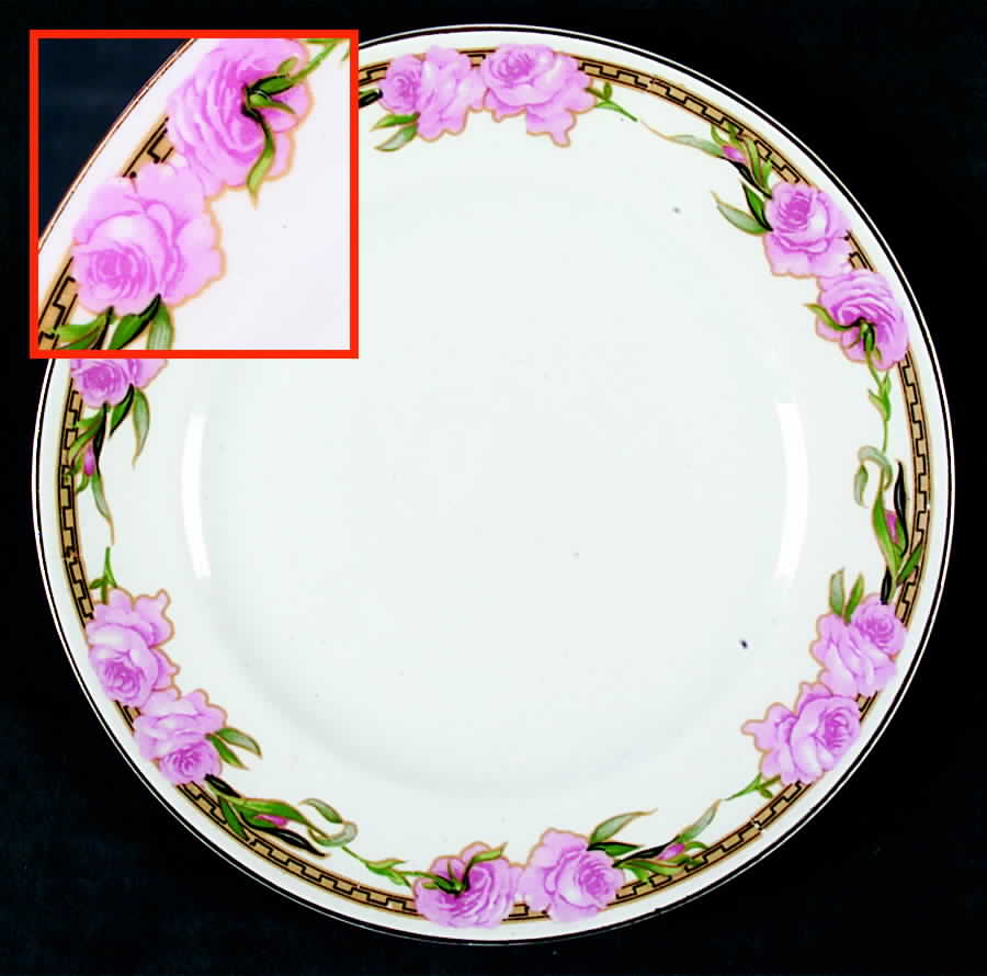 Glasgow (Large Roses) Bread & Butter Plate by Alfred Meakin-1