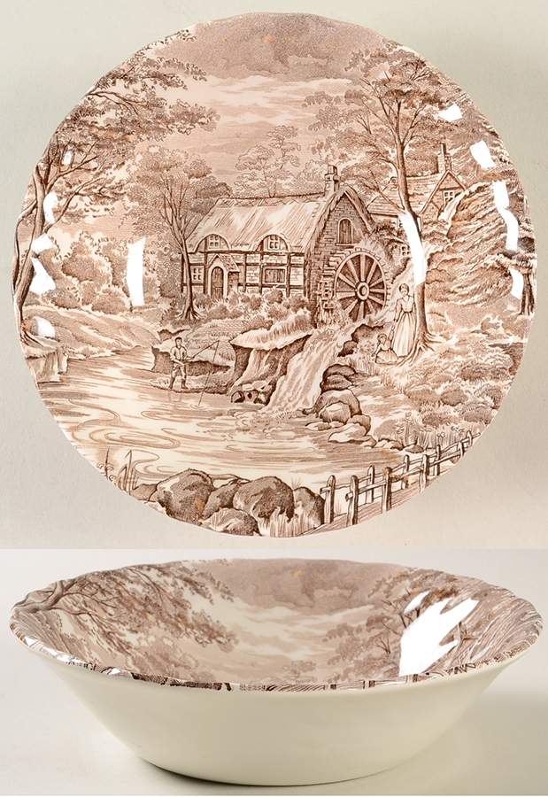 The Mill Brown Coupe Soup Bowl by Alfred Meakin-1