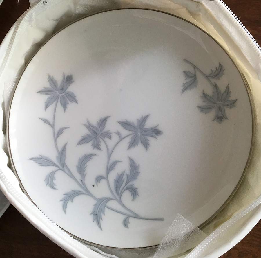 Blue Brocade Bread & Butter Plate by Mitake-1
