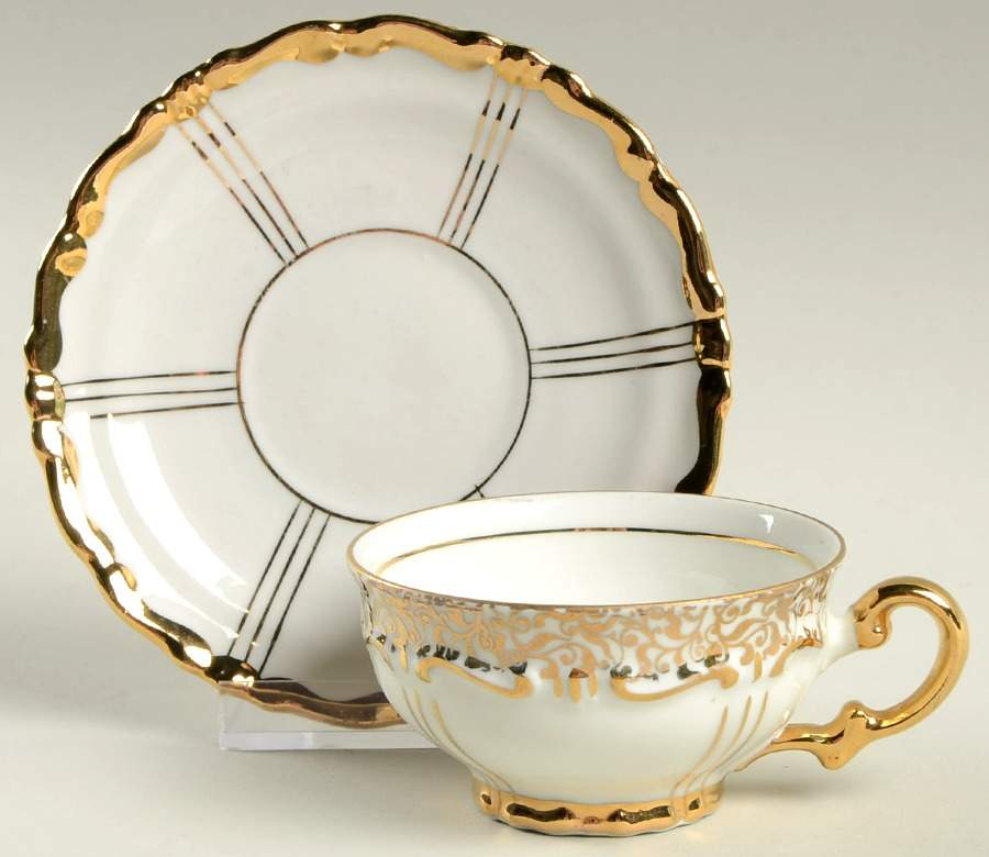 MIT137 Footed Demitasse Cup & Saucer Set by Mitterteich-1