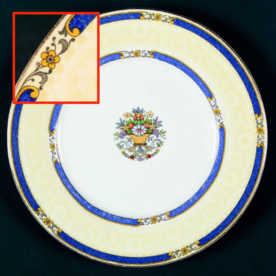 MEA133 (Cream and White) Dessert/Pie Plate by Alfred Meakin-1