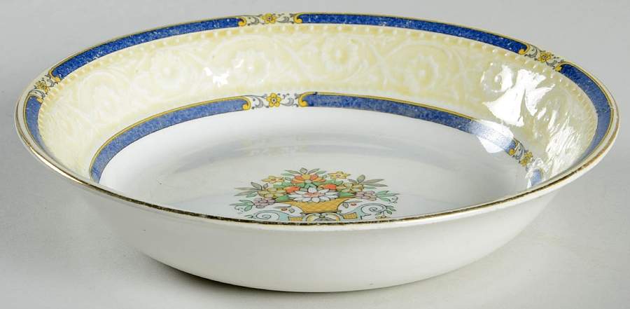 MEA133 (Cream and White) Coupe Soup Bowl by Alfred Meakin-1
