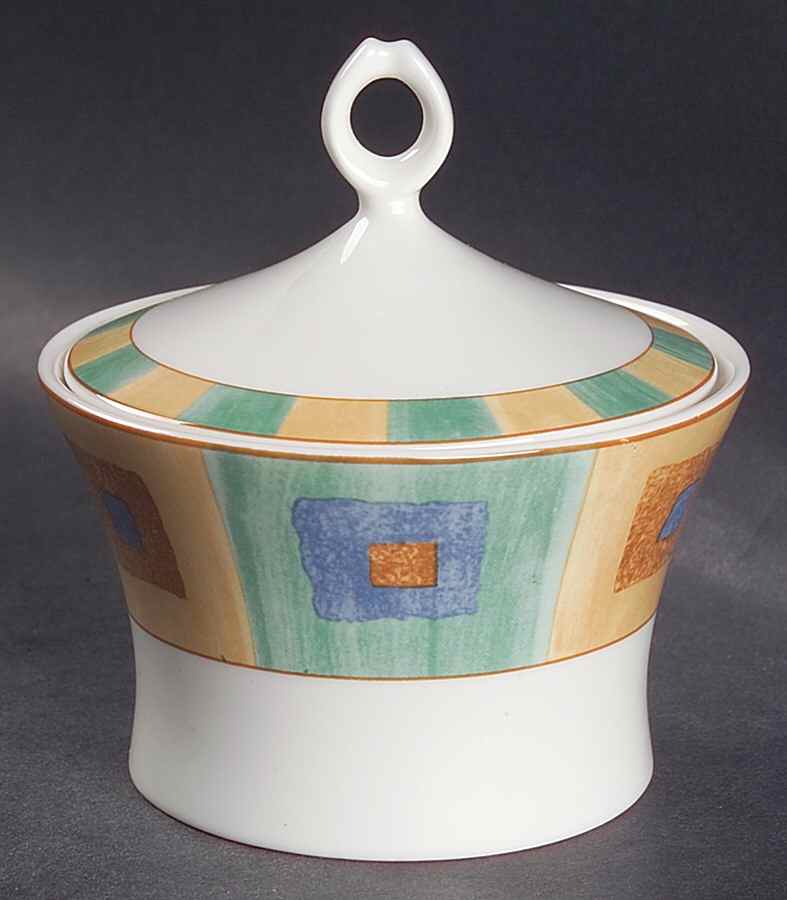 Parquet Sugar Bowl & Lid by Mikasa-1
