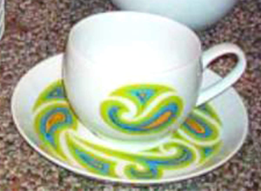Tides Flat Cup & Saucer Set by Mikasa-1