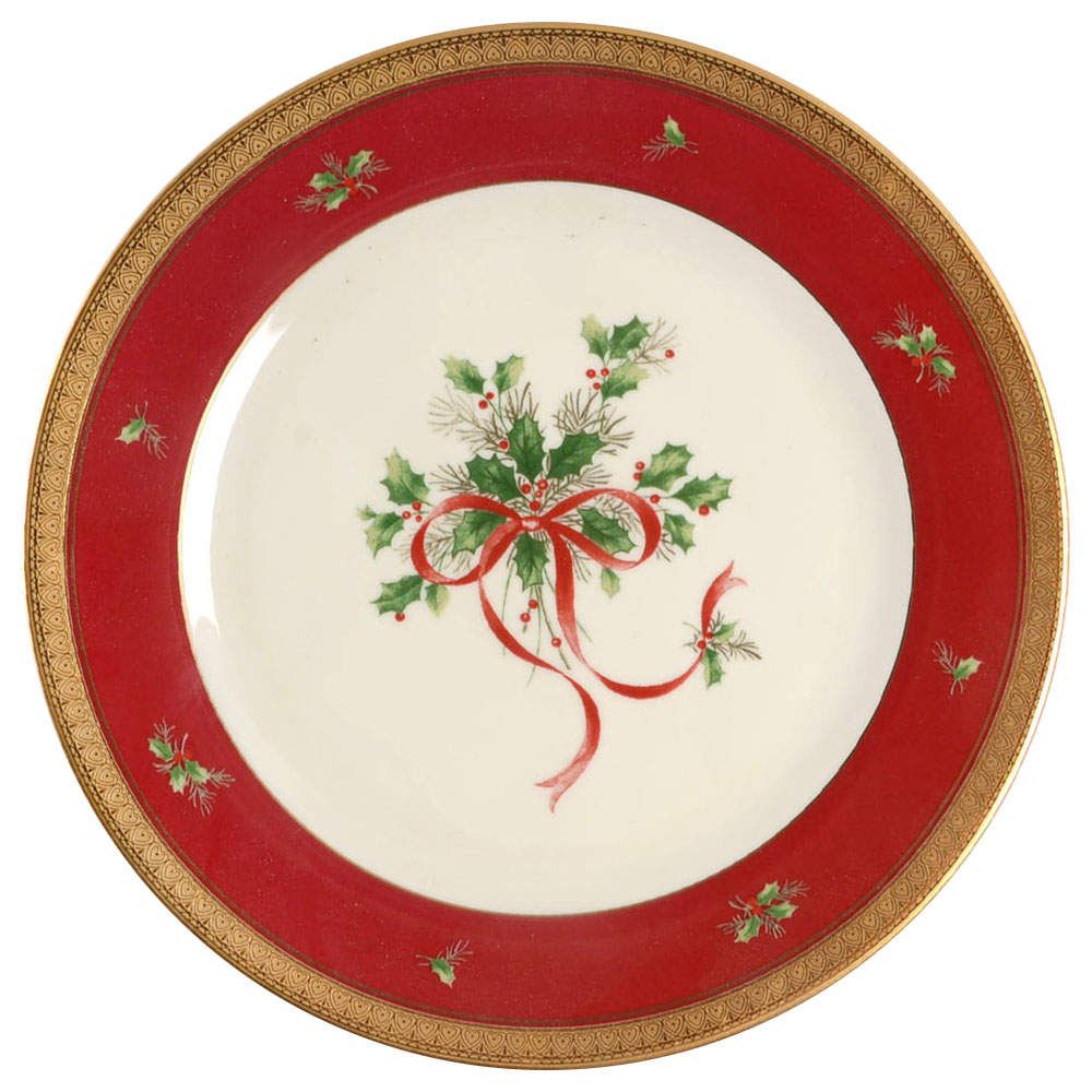 Palatial Holly Gold Salad/Dessert Plate by Mikasa-1