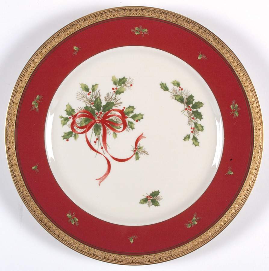 Palatial Holly Gold Cake Plate by Mikasa-1