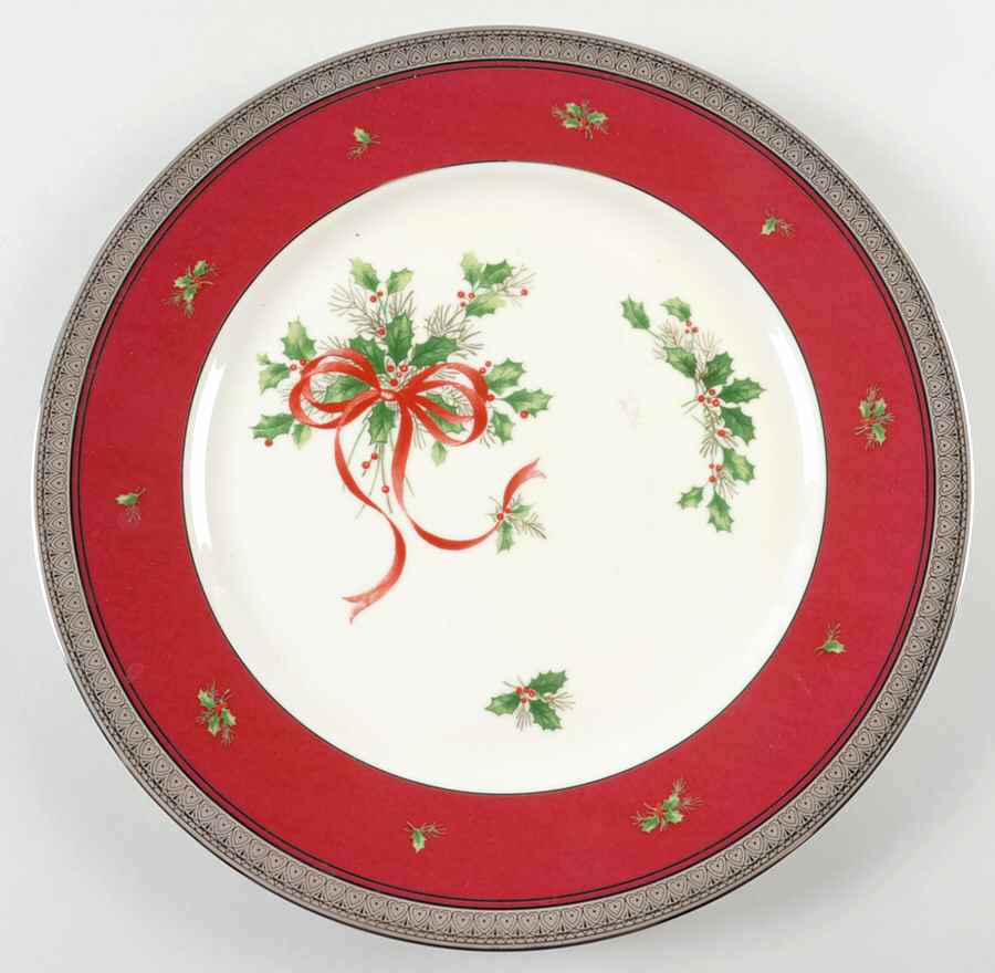 Palatial Holly Platinum Cake Plate by Mikasa-1