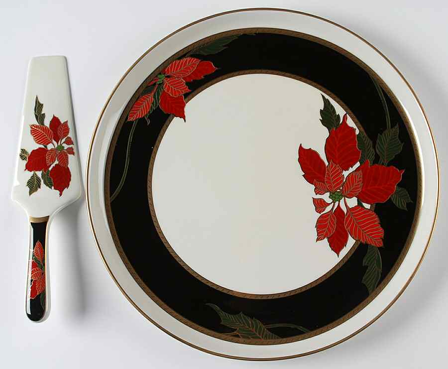Christmas Eve Cake Plate & Solid Ceramic Server Set (Boxed) by Mikasa-1