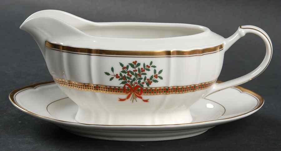 Christmas Garden Gravy Boat & Underplate by Mikasa-1