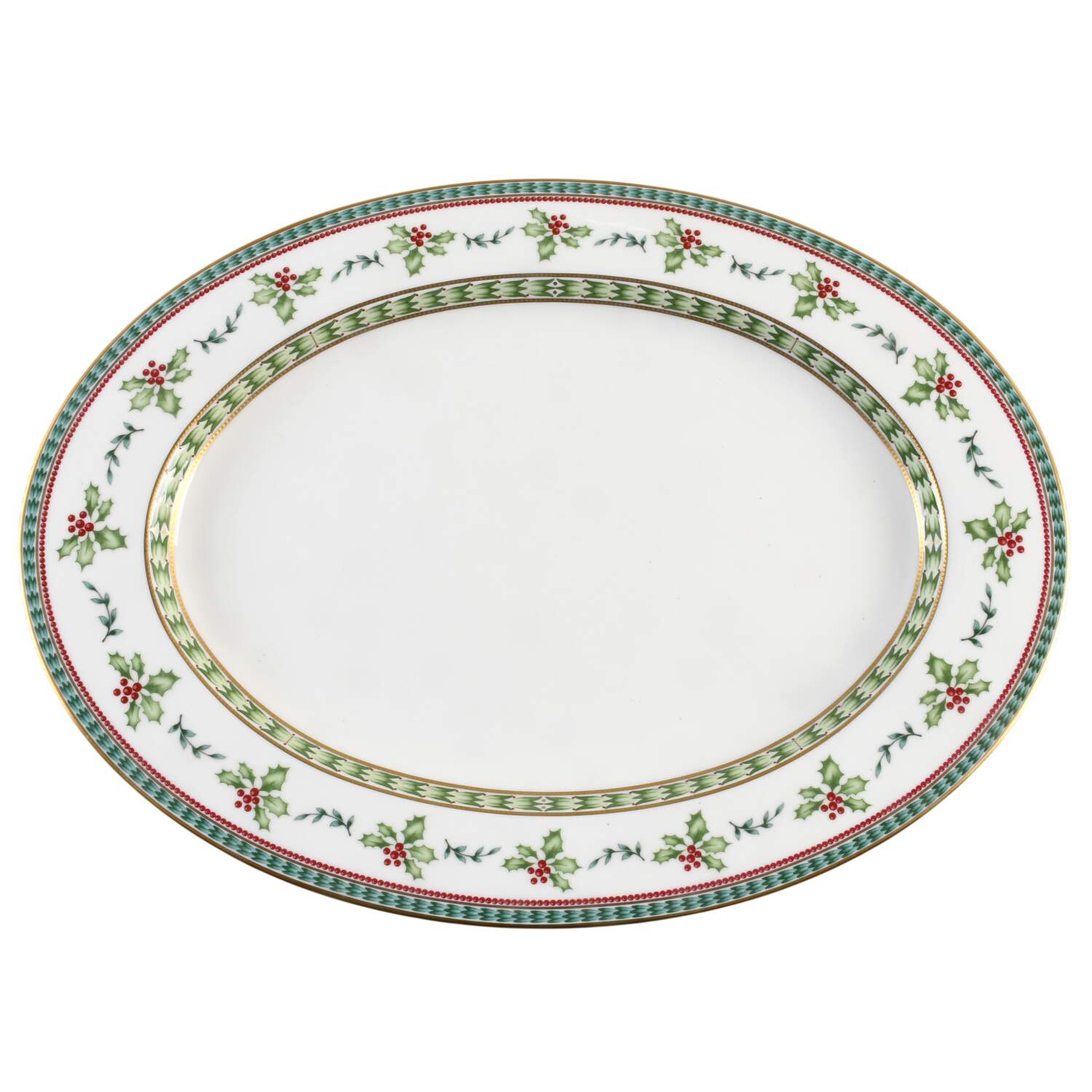 Holiday Celebration 17" Oval Serving Platter by Mikasa-1