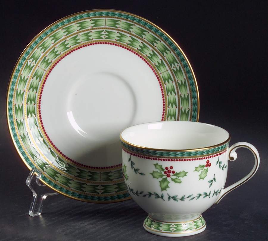 Holiday Celebration Footed Cup & Saucer Set by Mikasa-1