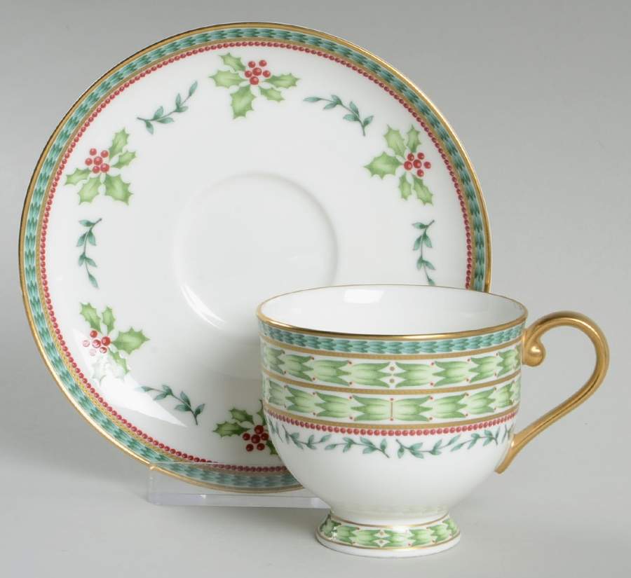 Holiday Celebration Footed Demitasse Cup & Saucer Set by Mikasa-1