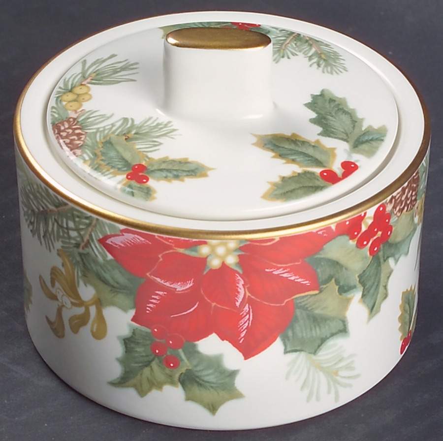 Holiday Bloom Sugar Bowl & Lid by Mikasa-1