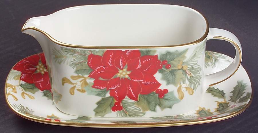 Holiday Bloom Gravy Boat & Underplate by Mikasa-1