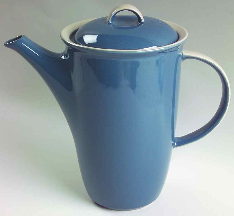 Stone Craft Blue Coffee Pot & Lid by Mikasa-1