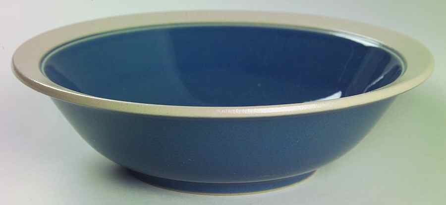 Stone Craft Blue Rim Fruit/Dessert (Sauce) Bowl by Mikasa-1