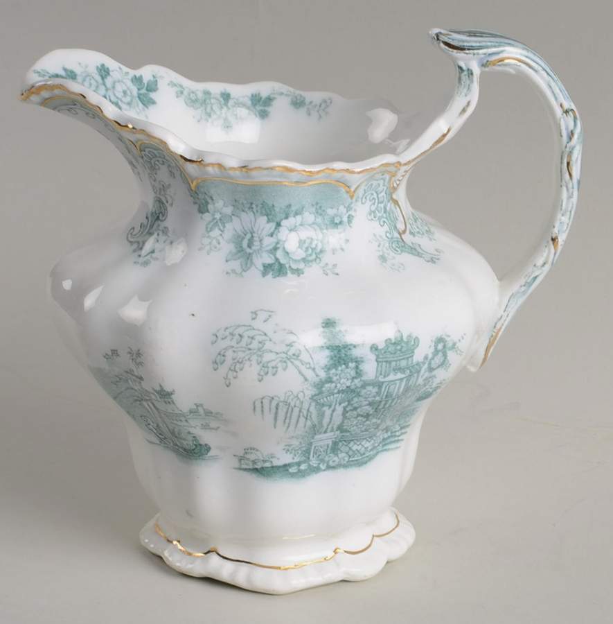 Bombay Blue Green (Scalloped) Creamer by John Maddock & Sons-1