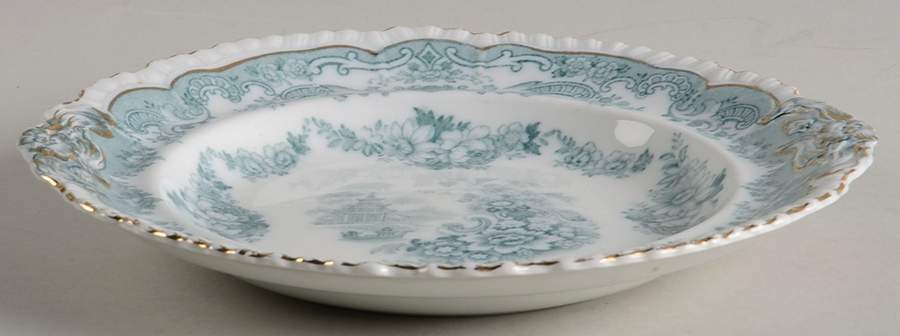Bombay Blue Green (Scalloped) Round Butter No Lid by John Maddock & Sons-1