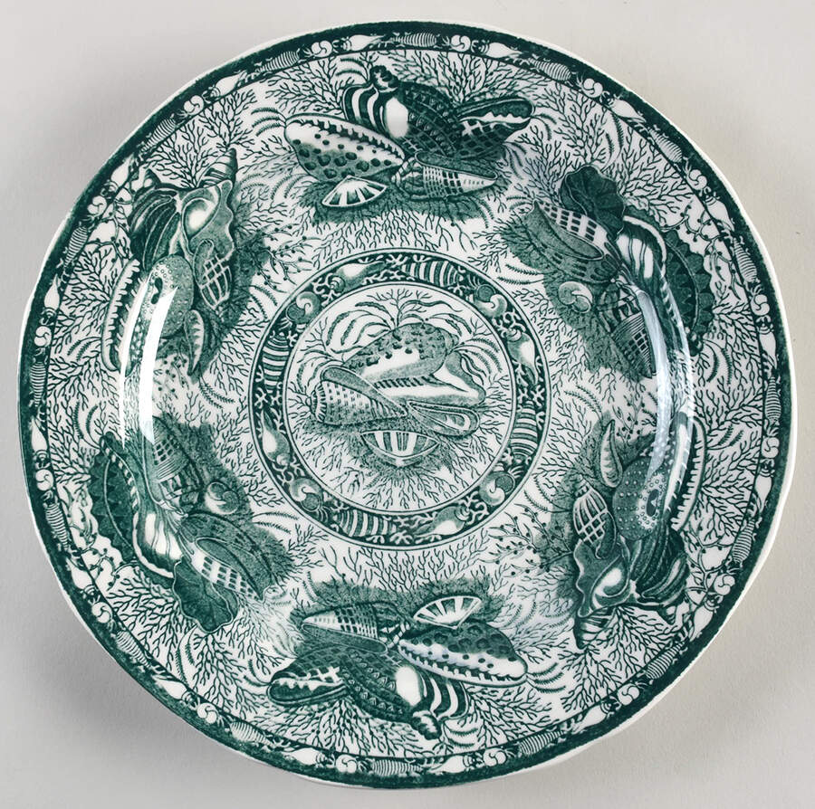 Torquay Green (No Trim) Dinner Plate by Mottahedeh-1