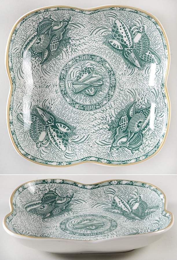 Torquay Green (No Trim) 7" Clover Dish by Mottahedeh-1