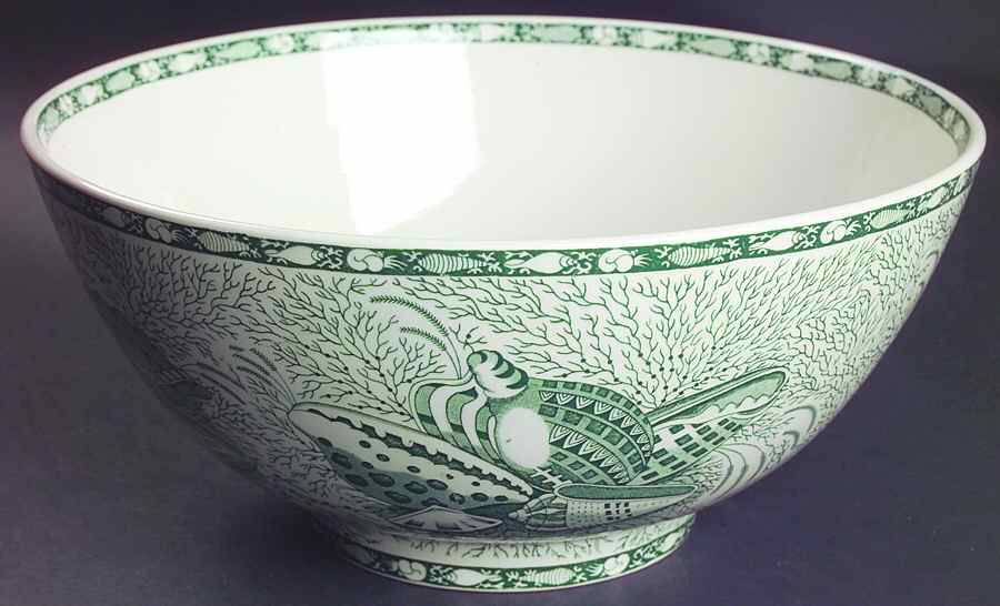 Torquay Green (No Trim) 10" Large Salad Serving Bowl by Mottahedeh-1