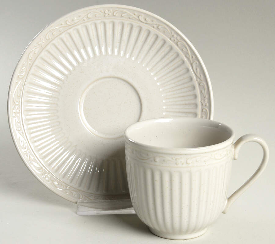 Countryside Antique Flat Cup & Saucer Set by Mikasa-1