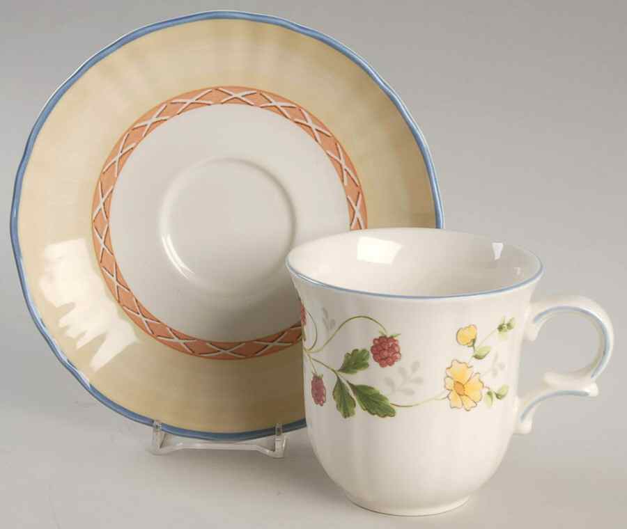 Country Fresh Flat Cup & Saucer Set by Mikasa-1