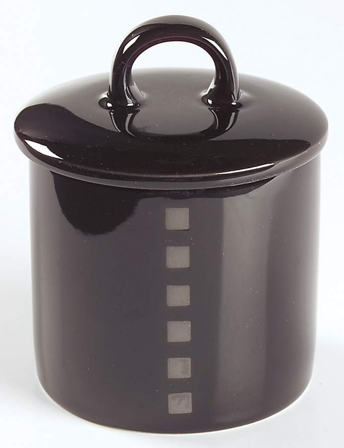 Viewpoint Black Sugar Bowl & Lid by Mikasa-1