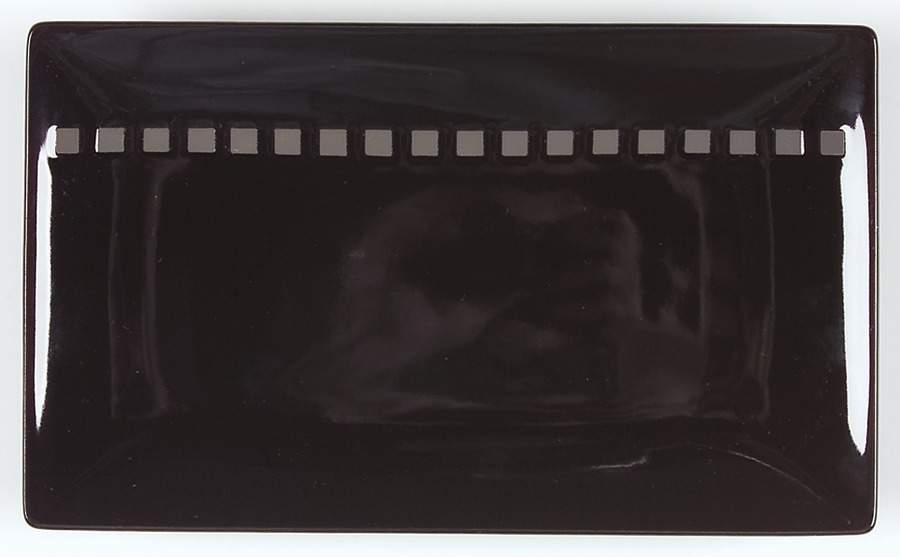 Viewpoint Black 9" Rectangular Serving Platter by Mikasa-1