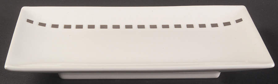 Viewpoint White 9" Rectangular Serving Platter by Mikasa-1