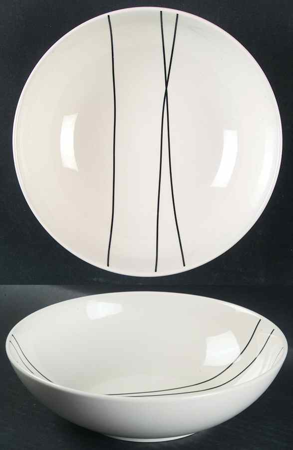 Linear Black Coupe Soup Bowl by Mikasa-1