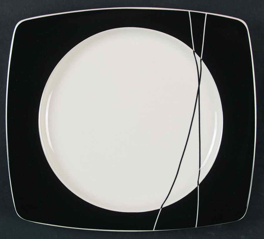 Linear Black Salad Plate by Mikasa-1