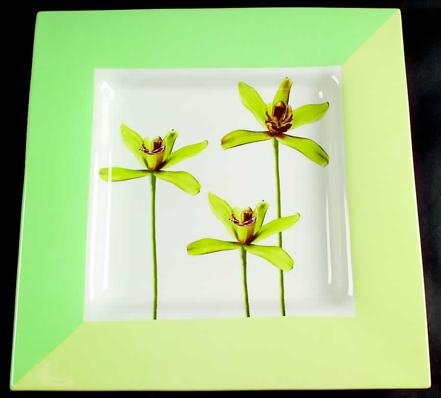 Orchid Show 15" Square Serving Platter by Mikasa-1