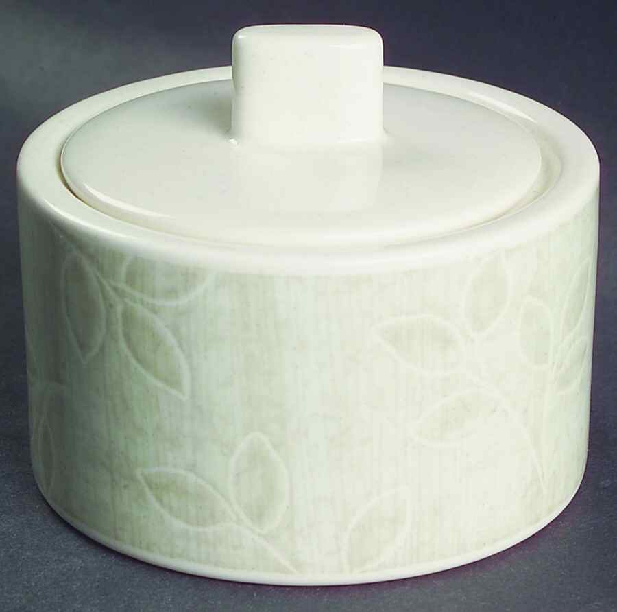 Forest Leaf Sugar Bowl & Lid by Mikasa-1