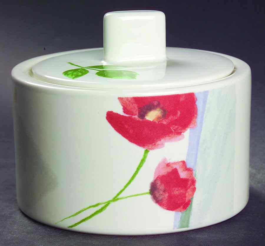 Poppy Court Sugar Bowl & Lid by Mikasa-1