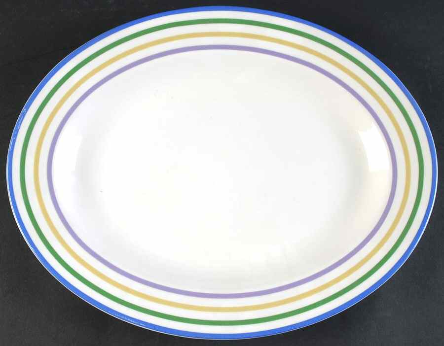 Color Vibe 14" Oval Serving Platter by Mikasa-1