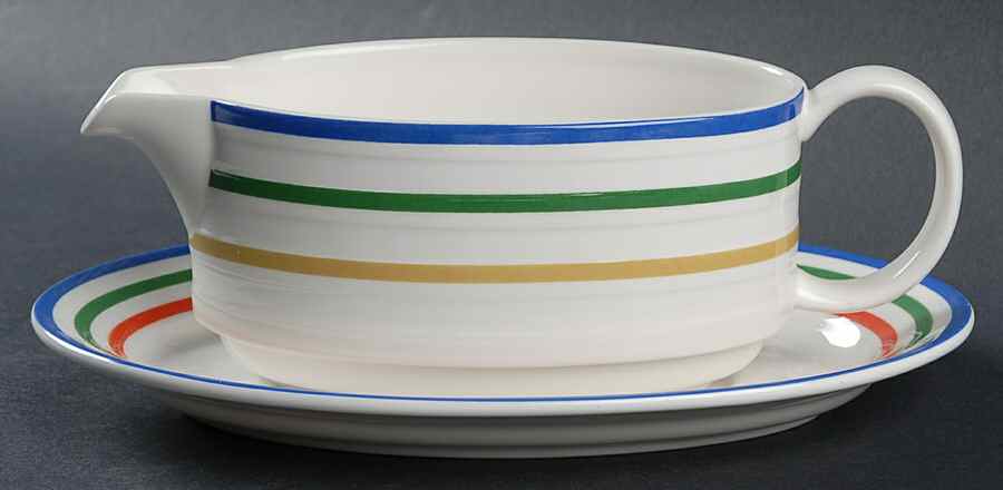 Color Vibe Gravy Boat & Underplate by Mikasa-1