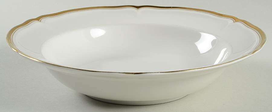 Hyde Park Gold Large Rim Soup Bowl by Mikasa-1