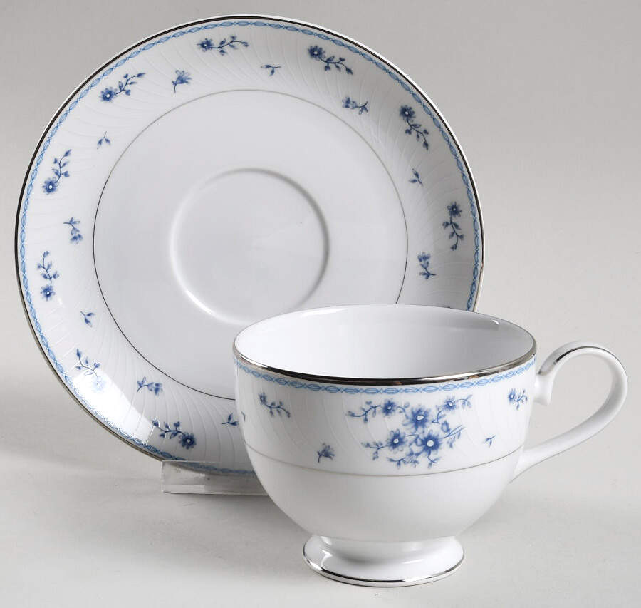 Breath of Spring Footed Cup & Saucer Set by Mikasa-1