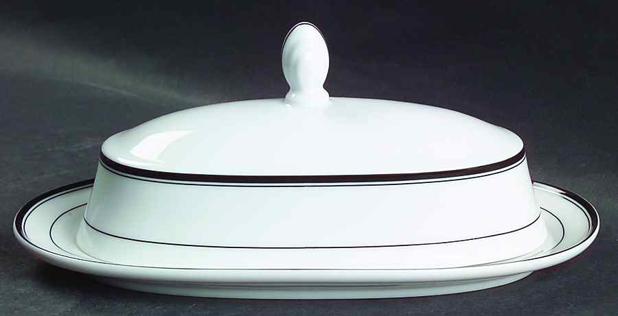 Classic Ebony 1/4 Lb Covered Butter by Mikasa-1