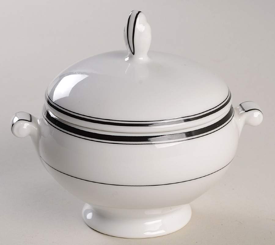 Classic Ebony Sugar Bowl & Lid by Mikasa-1