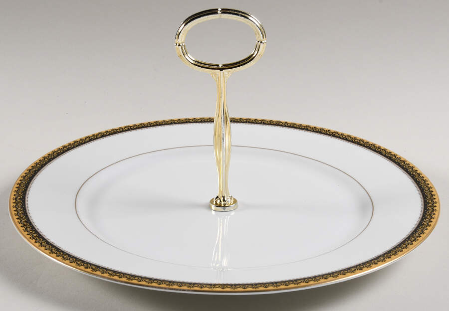 Monarchy Gold Round Serving Plate with Center Handle (Dp) Hc by Mikasa-1