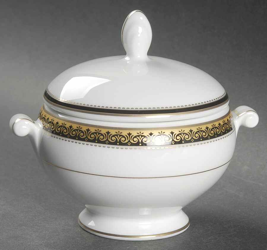 Monarchy Gold Sugar Bowl & Lid by Mikasa-1