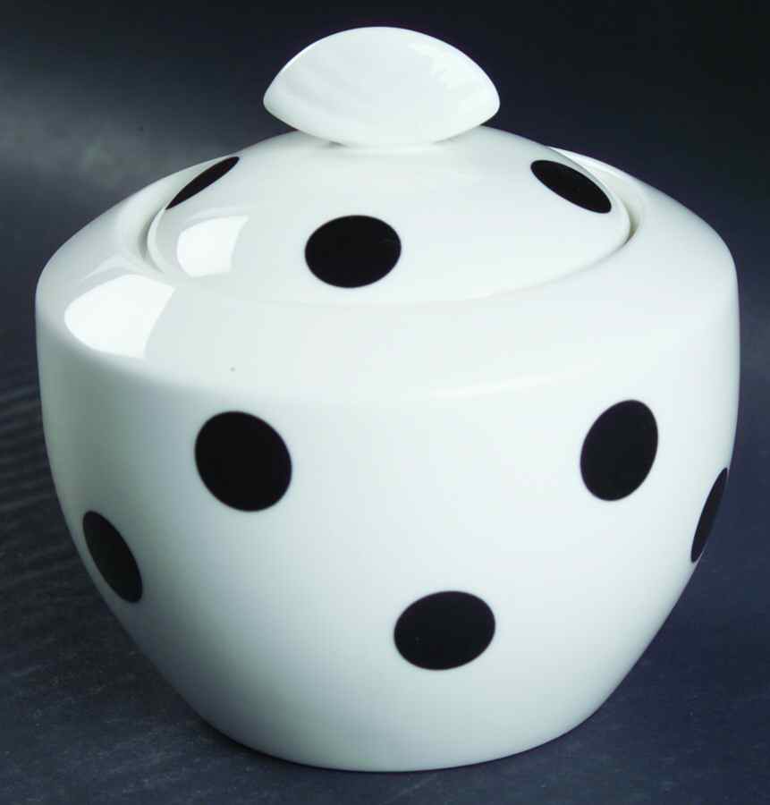 Hot Spots Ebony Sugar Bowl & Lid by Mikasa-1