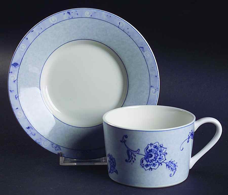 Country Paisley Flat Cup & Saucer Set by Mikasa-1