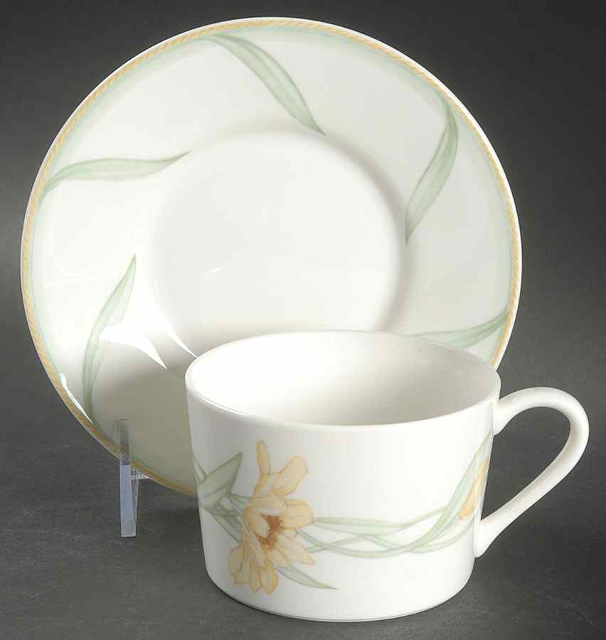 Love Poetry Flat Cup & Saucer Set by Mikasa-1