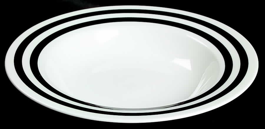 Glamour Black Large Rim Soup Bowl by Mikasa-1