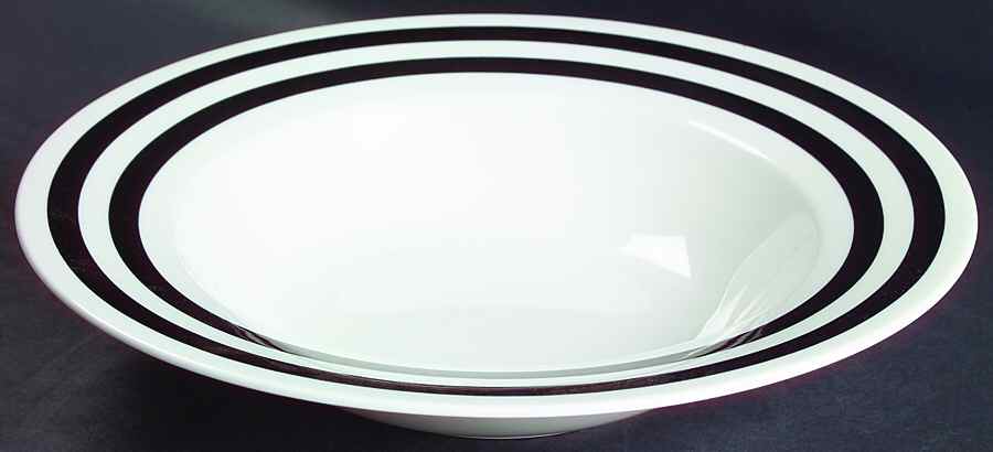 Glamour Black 10" Round Vegetable Bowl by Mikasa-1